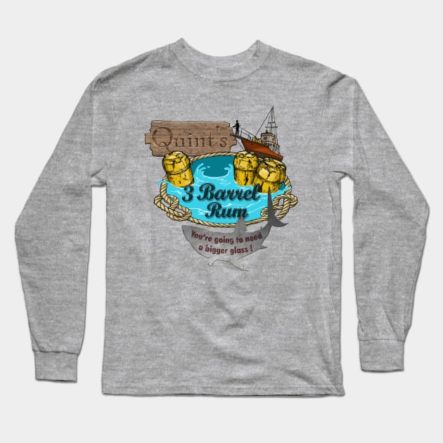 Quint's 3 Barrel Rum Long Sleeve T-Shirt by Kim Gromoll